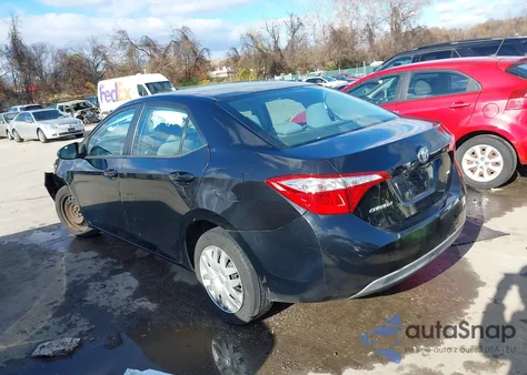 2016 Toyota Corolla Le z USA, uszkodzony, nr VIN 2T1BURHE3GC624814